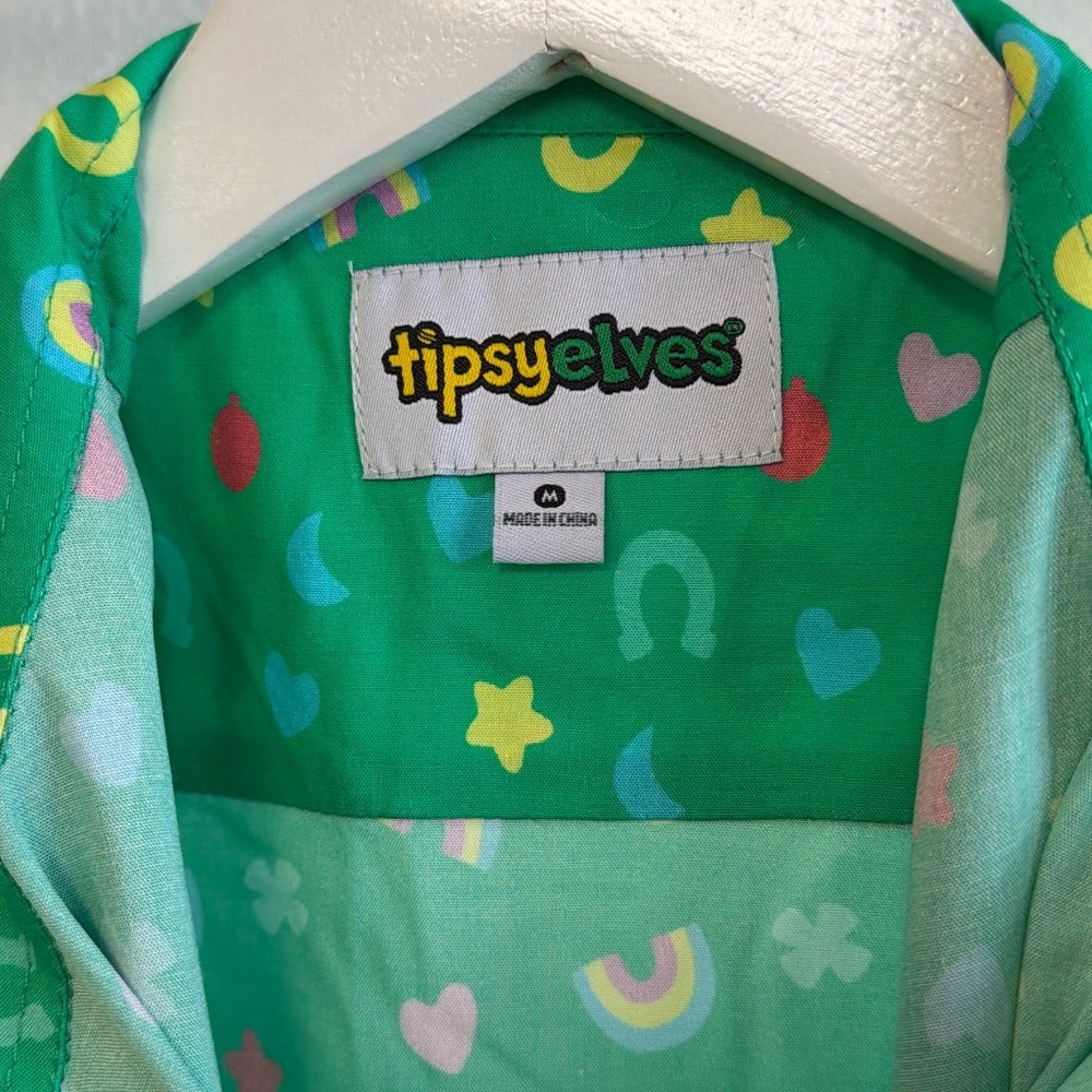 Tipsy Elves St. Patty's Day Lucky Charms Button Down NWOT - Picture 3 of 4